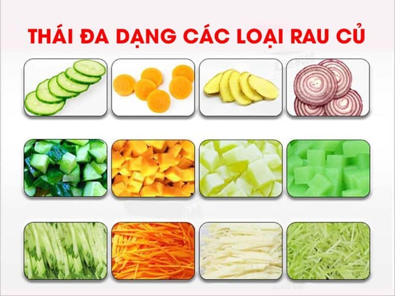 Top đơn vị cung cấp máy cắt rau củ chất lượng, giá tốt Cắt thái đa dạng thực phẩm