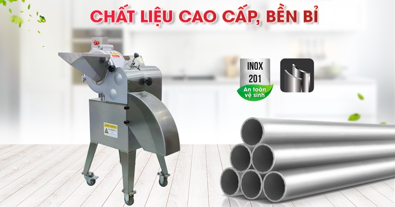 Máy cắt hạt lựu MCL120 Thân máy bằng inox 201 cao cấp