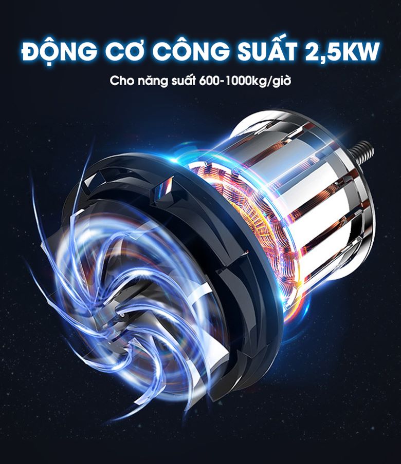 Máy cắt hạt lựu MCL120 Động cơ mạnh mẽ 2.5KW, cho năng suất cao từ 600–1000kg mỗi giờ