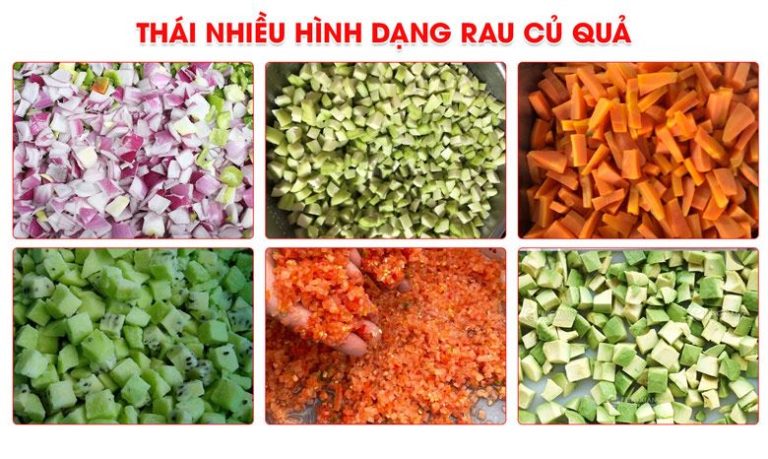 Cắt được nhiều loại rau củ, cho thành phẩm vuông đẹp