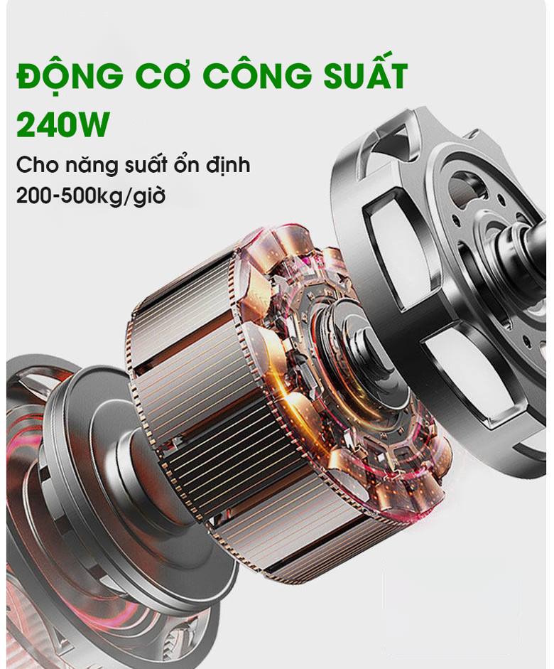 Máy cắt rau củ liên hoàn JY-200 Động cơ công suất 240W