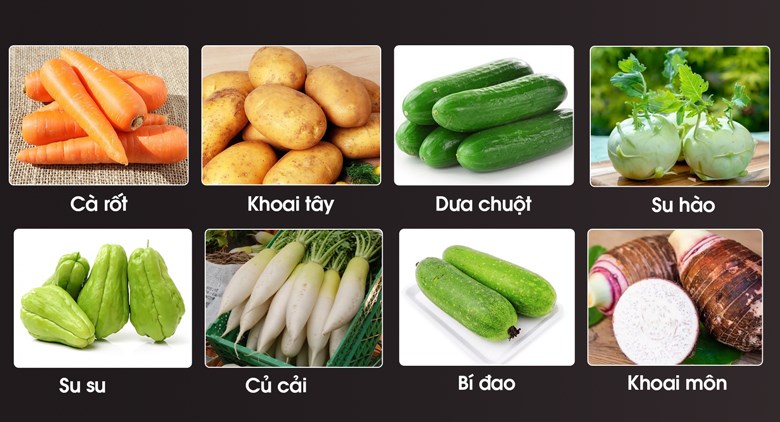 Cắt thái đa dạng rau củ