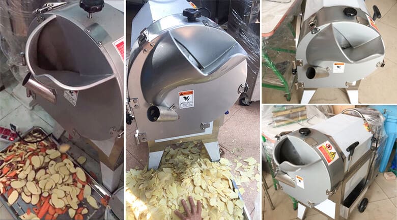 Thành phẩm sau khi sử dụng máy cắt thái rau củ