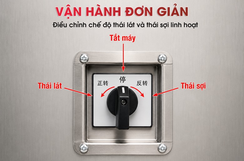 Máy cắt lát sợi củ quả QSP30 Vận hành đơn giản, sử dụng dễ dàng