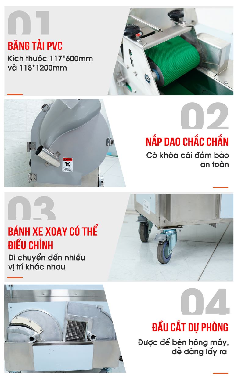 Máy cắt rau củ quả đa năng MG-607 Một số chi tiết khác