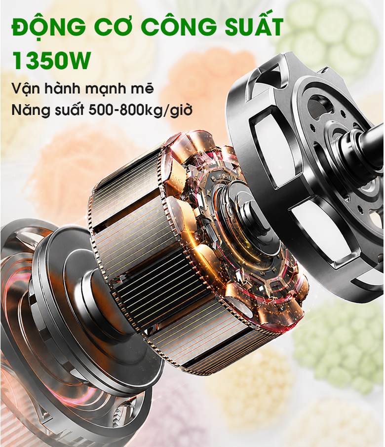 Máy cắt rau củ quả đa năng MG-607 Năng suất 500-800kg/giờ, đáp ứng sản xuất quy mô lớn