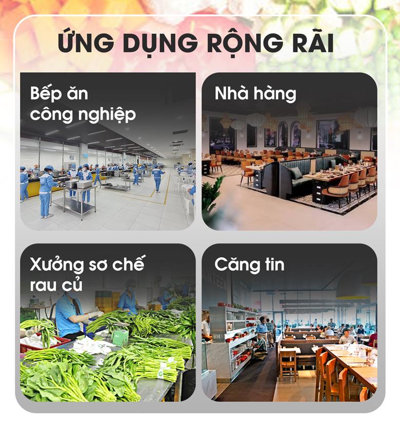 Máy cắt rau củ quả đa năng MG-607 Ứng dụng rộng rãi